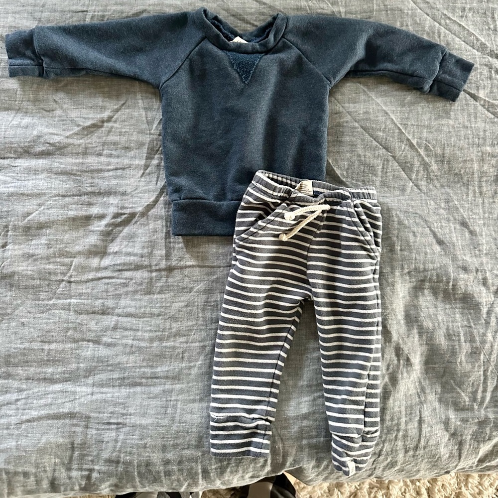 Lulu + Roo / Little Road Co. Matching boys set. 6-12 mo.